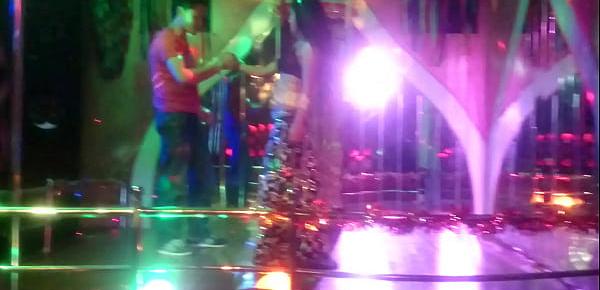  Nepal Desi Bar girl dance of the floor with a handsome boy